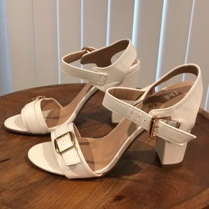 White high heel sandals